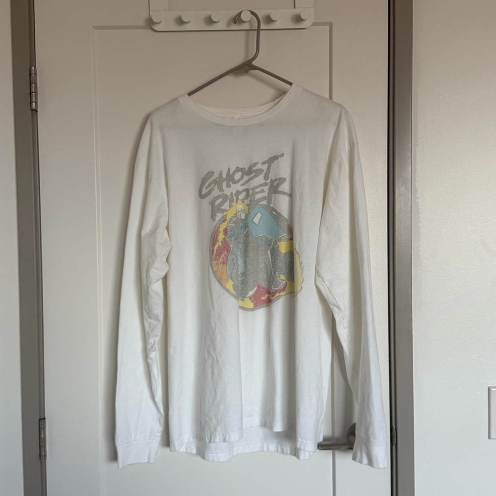 White long sleeve Ghost Rider